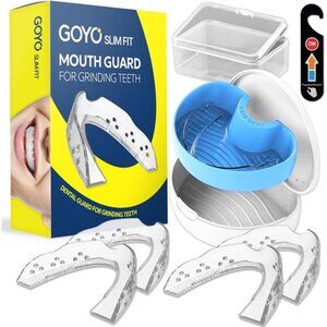 Slim FIT Pack of 4 Mouth Guard for Clenching Teeth at Night with Thermo Checker